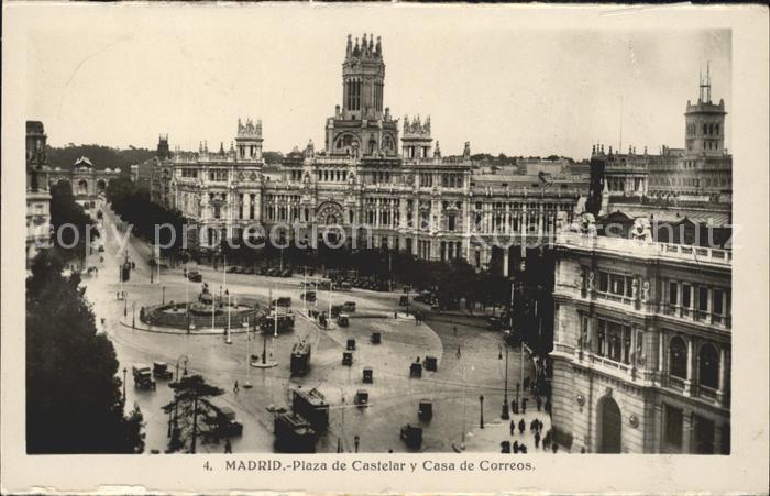 Madrid Spain Plaza de Castelar y Casa de Correos