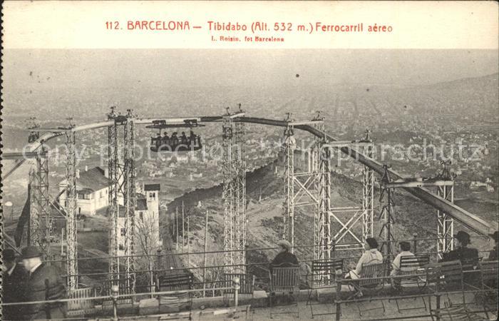 Barcelona Cataluna Tibidabo Ferrocarril aereo Freizeitpark