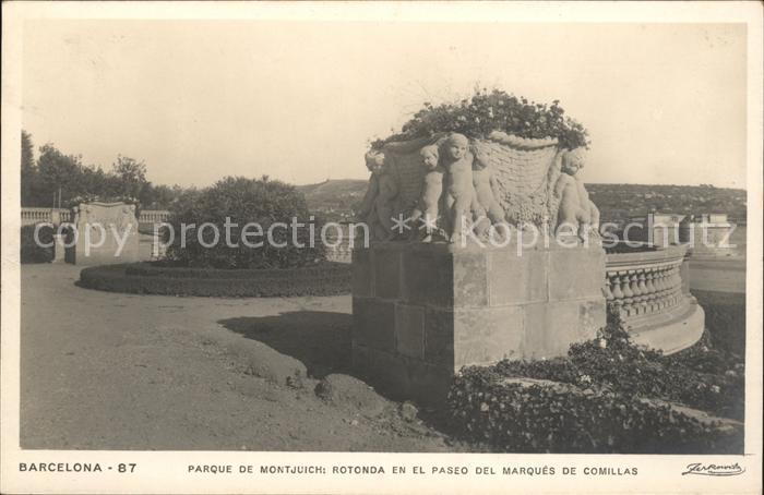 Barcelona Cataluna Parque de Montjuich Rotonda Paseo del M