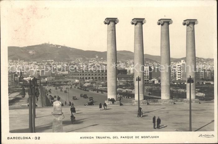 Barcelona Cataluna Avenida Triunfal del Parque de Montjuic