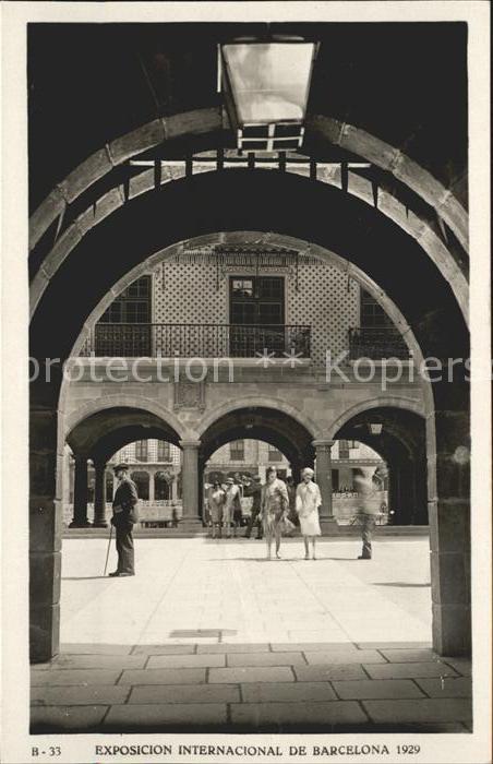 Barcelona Cataluna Exposicion Internacional 1929 Pueblo Espanol Puerta de Avila