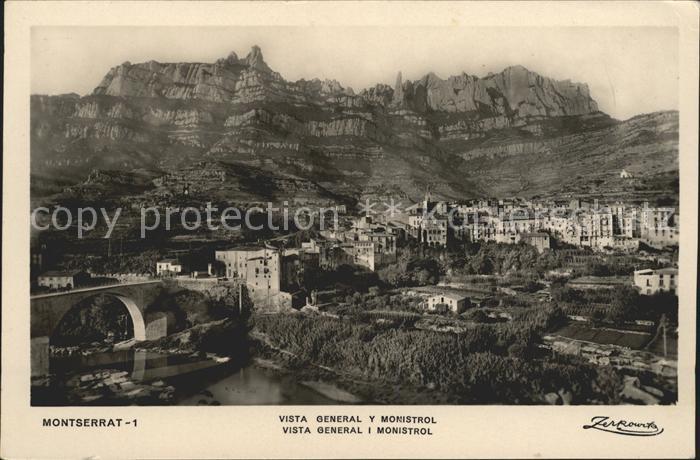 Montserrat Kloster Vista general y Monistrol
