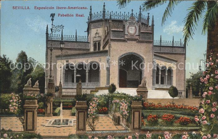 Sevilla Andalucia Exposicion Ibero Americana Pabellon Rea
