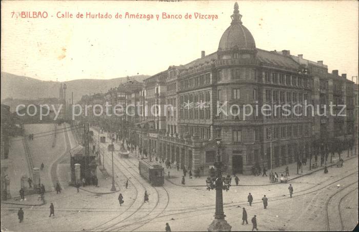 Bilbao Espana Calle de Hurtado de Amezaga y Banco de