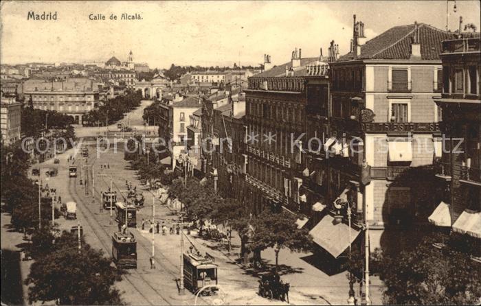 Madrid Spain Calle de Alcala Tranvia