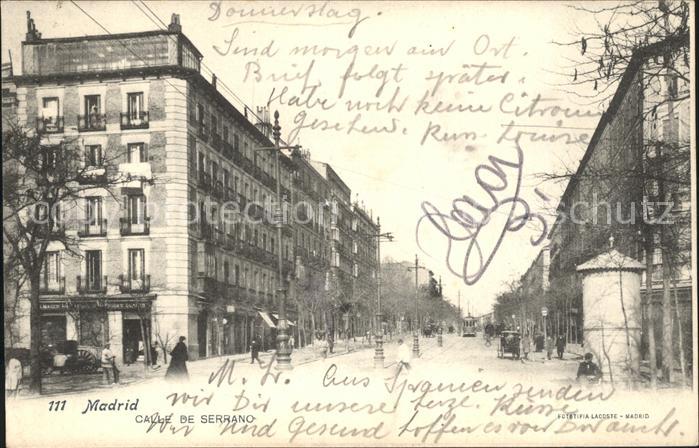 Madrid Spain Calle de Serrano