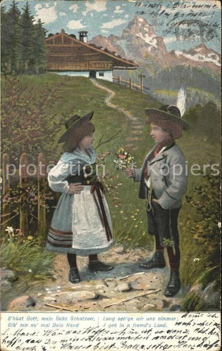 Kinder Child Enfants Trachten Gedicht
