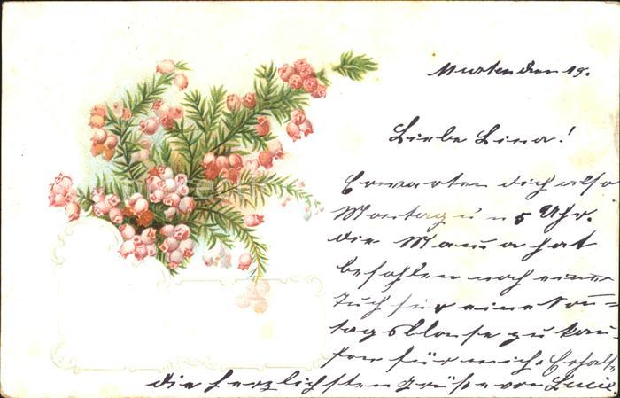 Blumen Rote Glockenblumen Litho