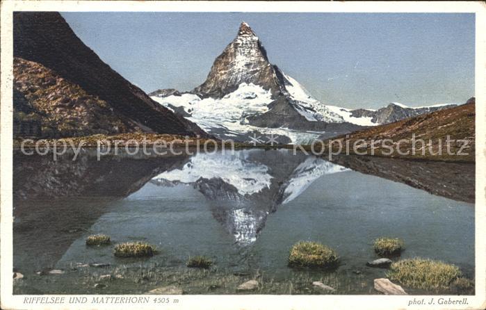 Foto Gaberell J. Nr. 4180 Riffelsee Matterhorn