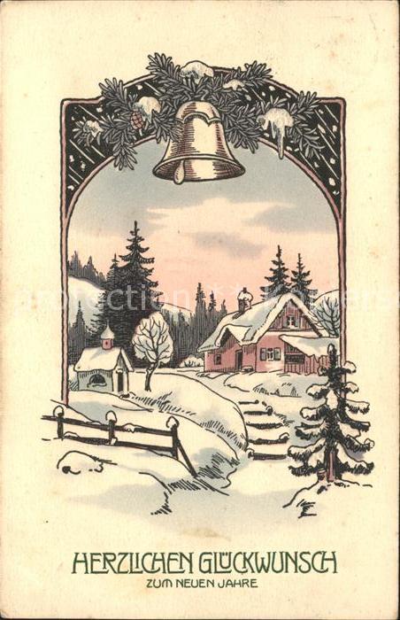 Kirchenglocke Churchbell Cloche Eglise Glueckwunsch Neujahr