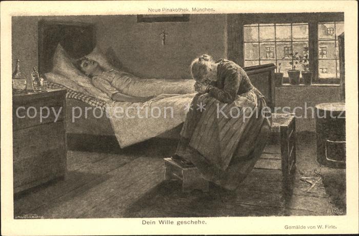 Kuenstlerkarte W. Firle Dein Wille geschehe