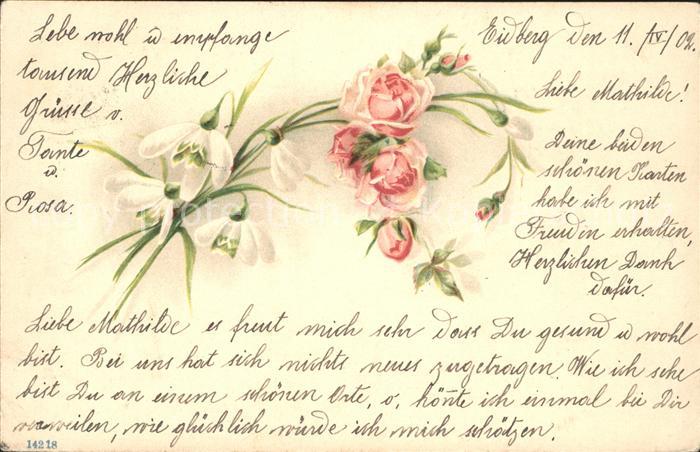 Rosen Schneeglöckchen Litho