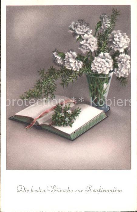 Konfirmation Buch Nelken