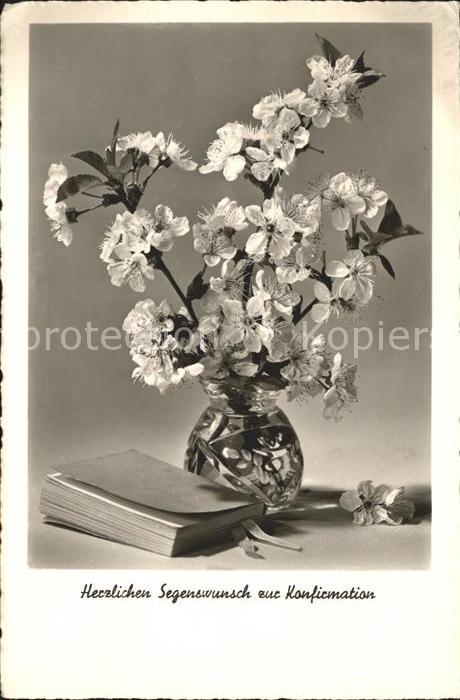 Foto Amag Nr. 69545 Konfirmation Bibel Blumen