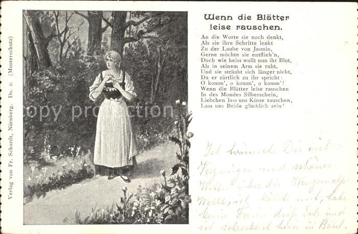 Liederkarte Wenn die Blätter leise rauschen