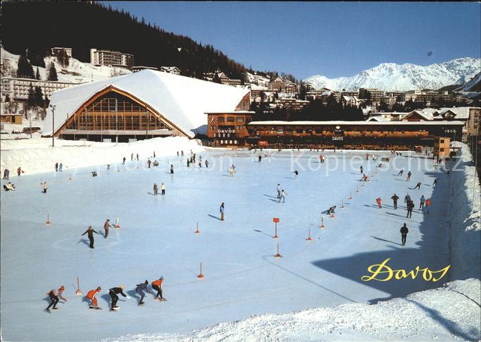 Schlittschuhlaufen Eislaufen Davos Natureisbahn Eissporthalle