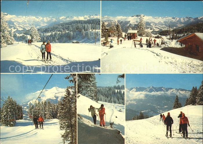 Skifahren Sportbahnen Gruesch Skilift Suny Danusa