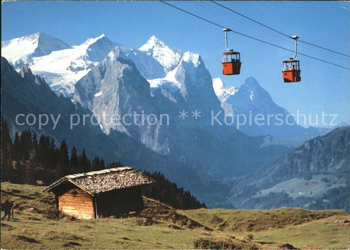 Seilbahn Meiringen-Hasliberg Wetterhorngruppe Moench Eiger