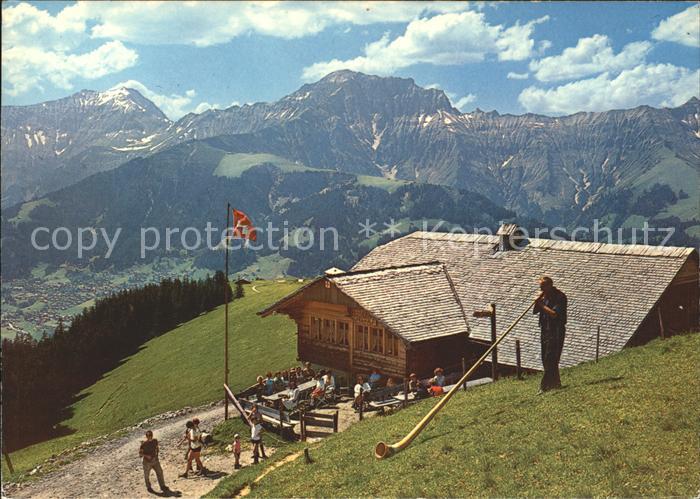 Alphorn Alphornbläser Berghaus Bonderalp Adelbo