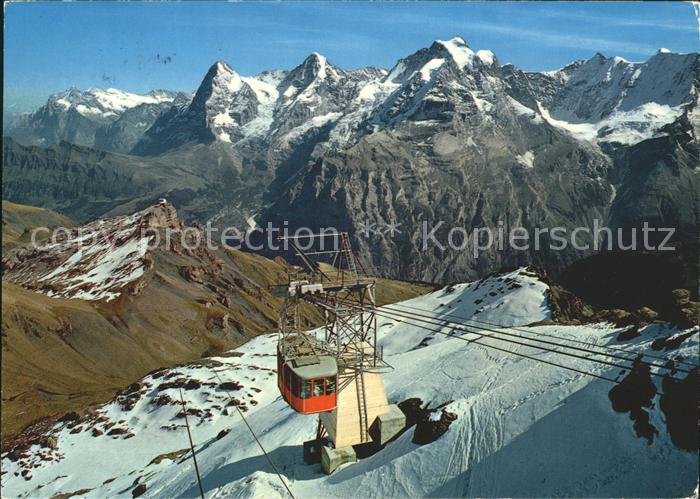 Seilbahn Schilthorn Muerren Gipfelstation Wetterhorn Eiger Moench