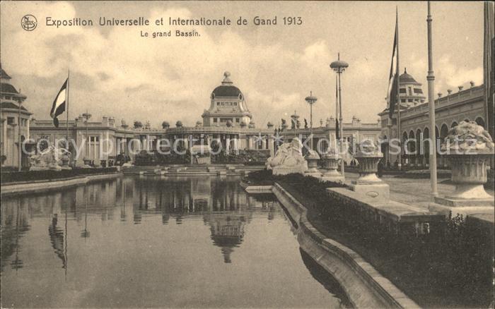 Exposition Universelle Gand 1913 Le grand Bassin