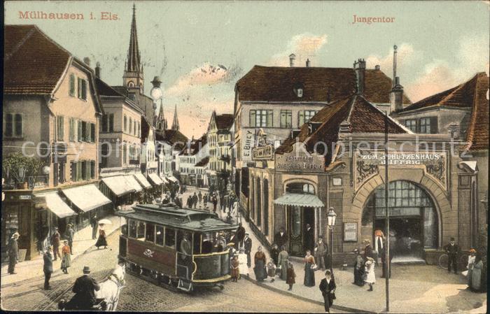 Strassenbahn Mülhausen im Elsass Jungentor