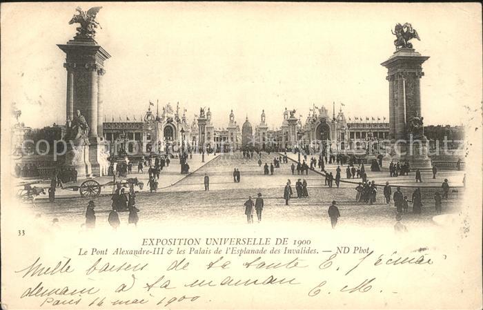 Exposition Universelle Paris 1900 Pont Alexandre III Palais de l'Esplanad