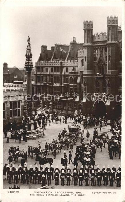 London Coronation Procession Westminster Abbey Royal Carriage