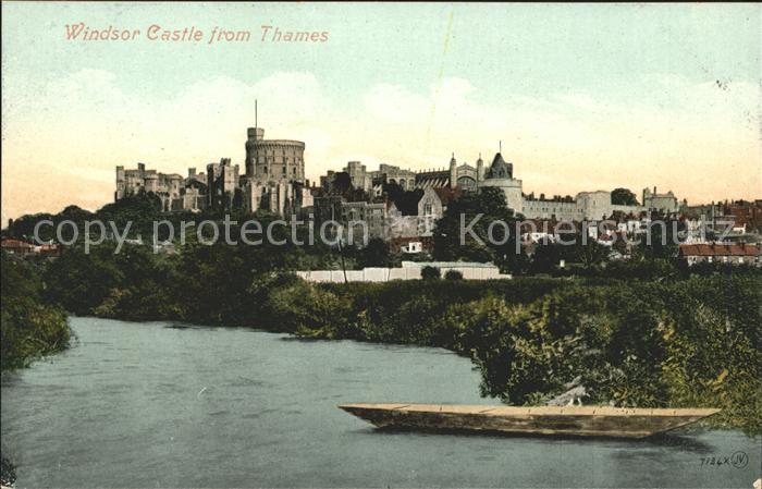 Windsor Castle View from the Thames Valentines Series