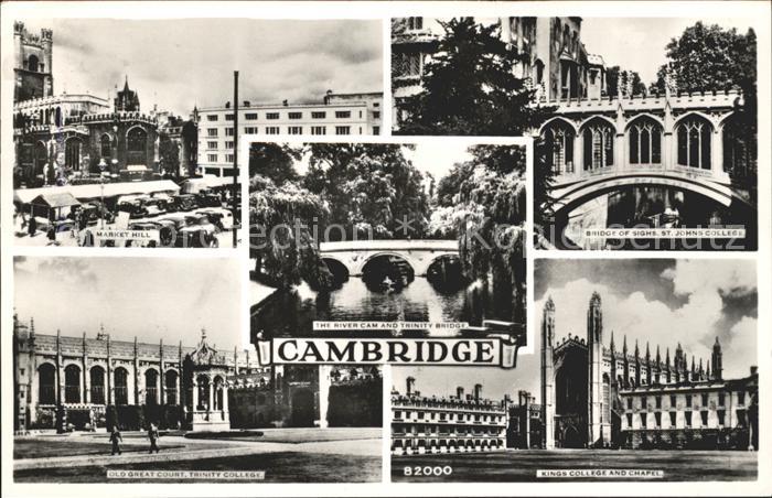 Cambridge Cambridgeshire Market Hill Bridge of Sighs St Johns Colleges Trinity C