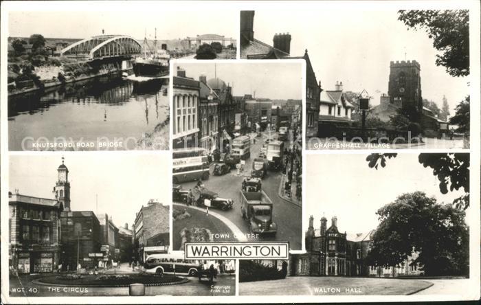Warrington Knutsford Road Bridge Grappenhall Village Walton Hall Circus Town Cen
