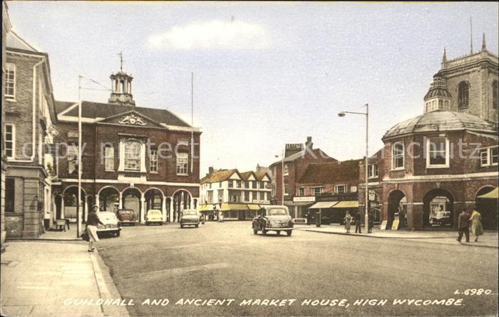 Wycombe Wycombe Guildhall Ancient Market House Valentine's Post Card