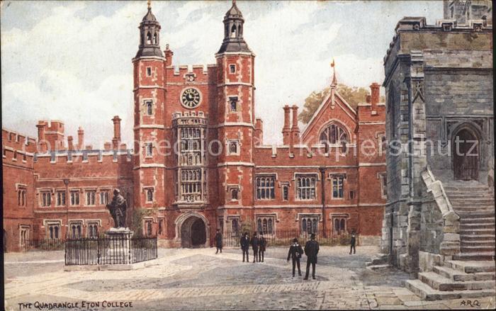 Eton The Quadrangle Eton College Monument Salmon Series Kuenstlerkarte