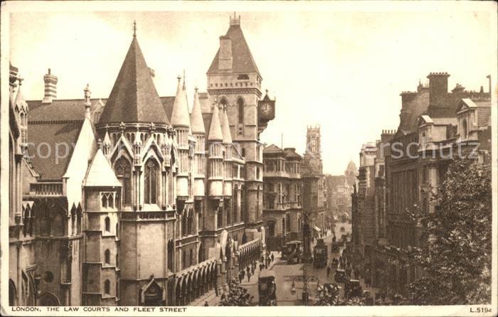 London Law Courts and Fleet Street