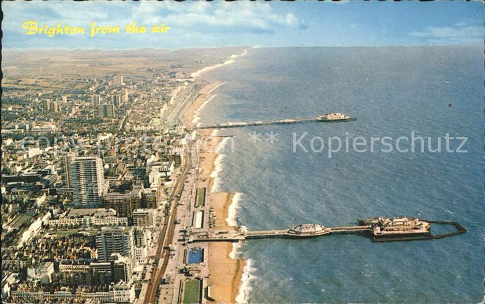 Brighton Hove Aerial view Beach Pier