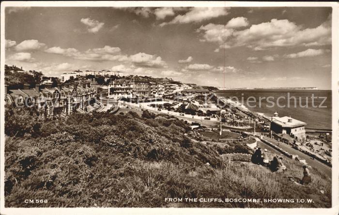 Boscombe Bournemouth View from the Cliffs showing Isle of Wight