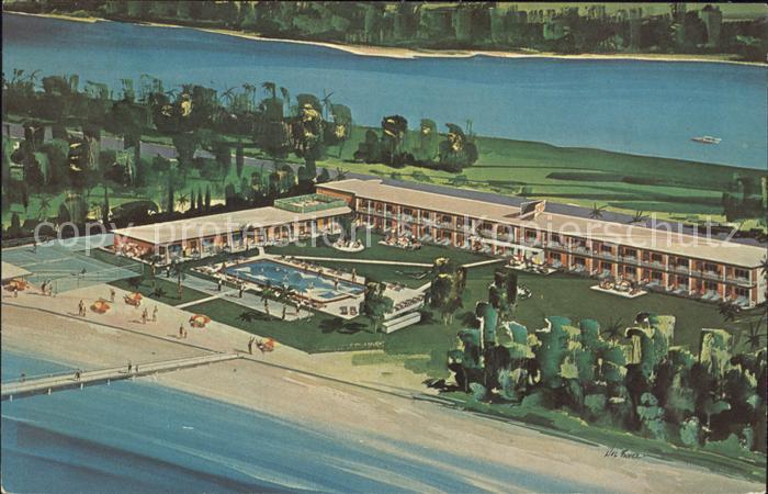 St Petersburg Florida Gulf Lane Apartement Motel Boatel Gulf of Mexico Kuenstler