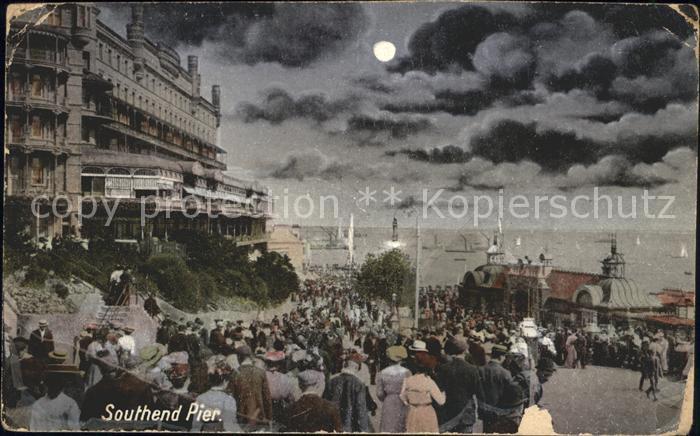 Southend-on-Sea Pier at moonlight