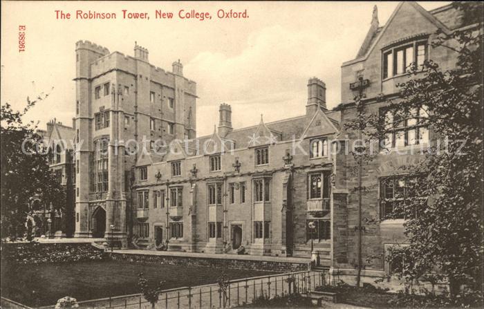 Oxford Oxfordshire Robinson Tower New College
