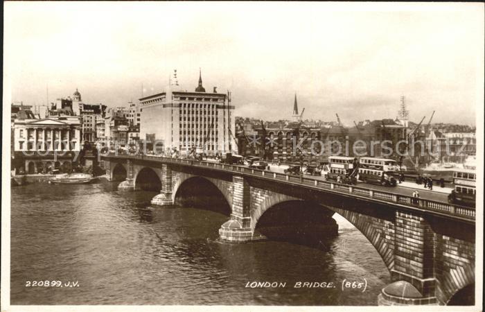 London Bridge Thames Valentine's Post Card