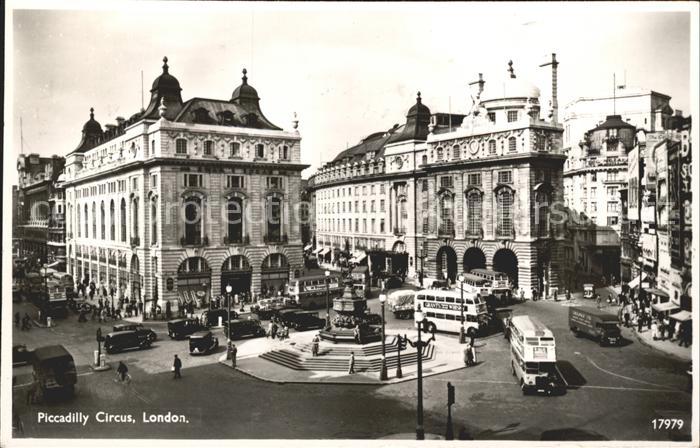 London Piccadilly Circus Monument Doppeldeckerbus