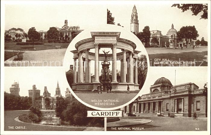 Cardiff Wales University College City Hall Welsh National Museum Castle National
