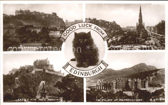 Edinburgh Scotland Castle National Gallery Princes Street Ross Fountain Palace o