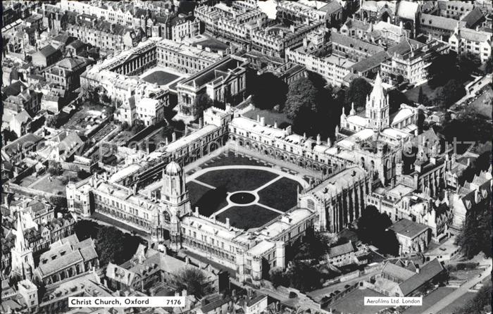 Oxford Oxfordshire Christ Church aerial view