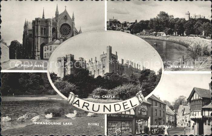 Arundel St Philip Neri River Arun Swanbourne Lake High Street Castle