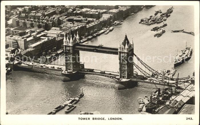 London Tower Bridge Thames aerial view