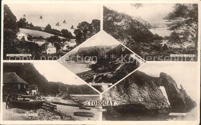 Torquay Torbay Maidencombe Anstey's Cove Babbacombe Beach Natural Arch