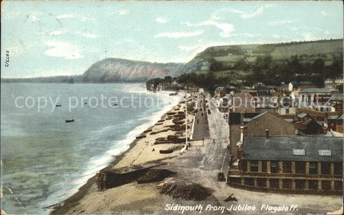 Sidmouth Town from Jubilee Flagstaff