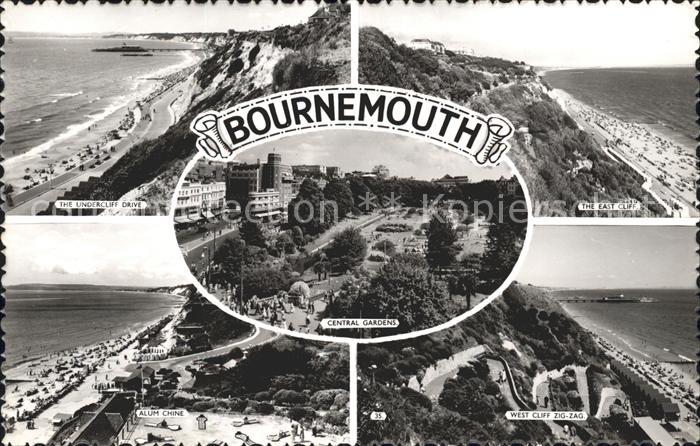 Bournemouth Undercliff Drive East Cliff Beach Alum Chine Zig Zag Central Gardens