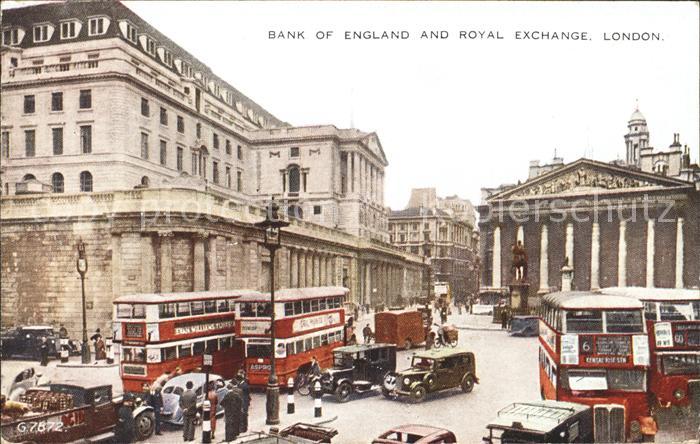 London Bank of England and Royal Exchange Traffic Doppeldeckerbus